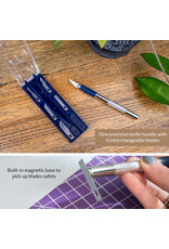 W.A. Portman WA Portman 7pc Hobby Knife Set - 1pc High-Grade Precision Knife with 6 Assorted Carbon Steel Hobby Blades