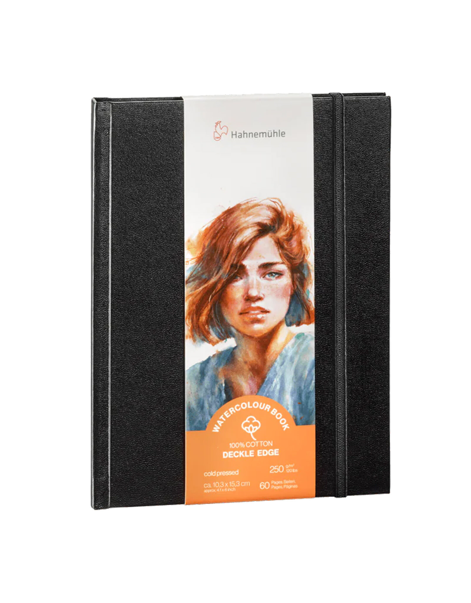Hahnemuhle Hahnemuhle Watercolour Book, Deckle Edge, Portrait, 100% Cotton Cold Press, 4" x 6"