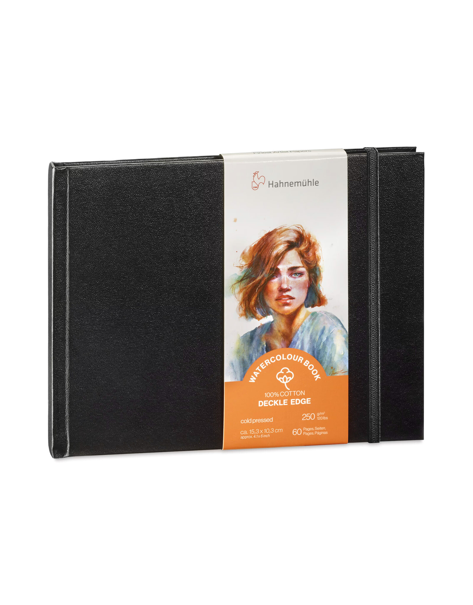 Hahnemuhle Hahnemuhle Watercolour Book, Deckle Edge, Landscape, 100% Cotton Cold Press, 6" x 4"