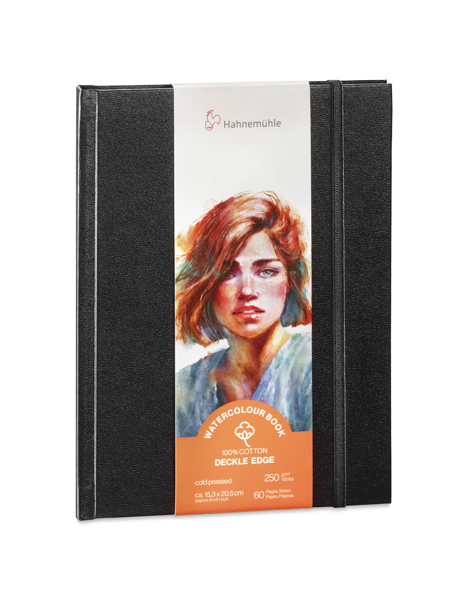 Hahnemuhle Hahnemuhle Watercolour Book, Deckle Edge, Portrait, 100% Cotton Cold Press, 6" x 8"