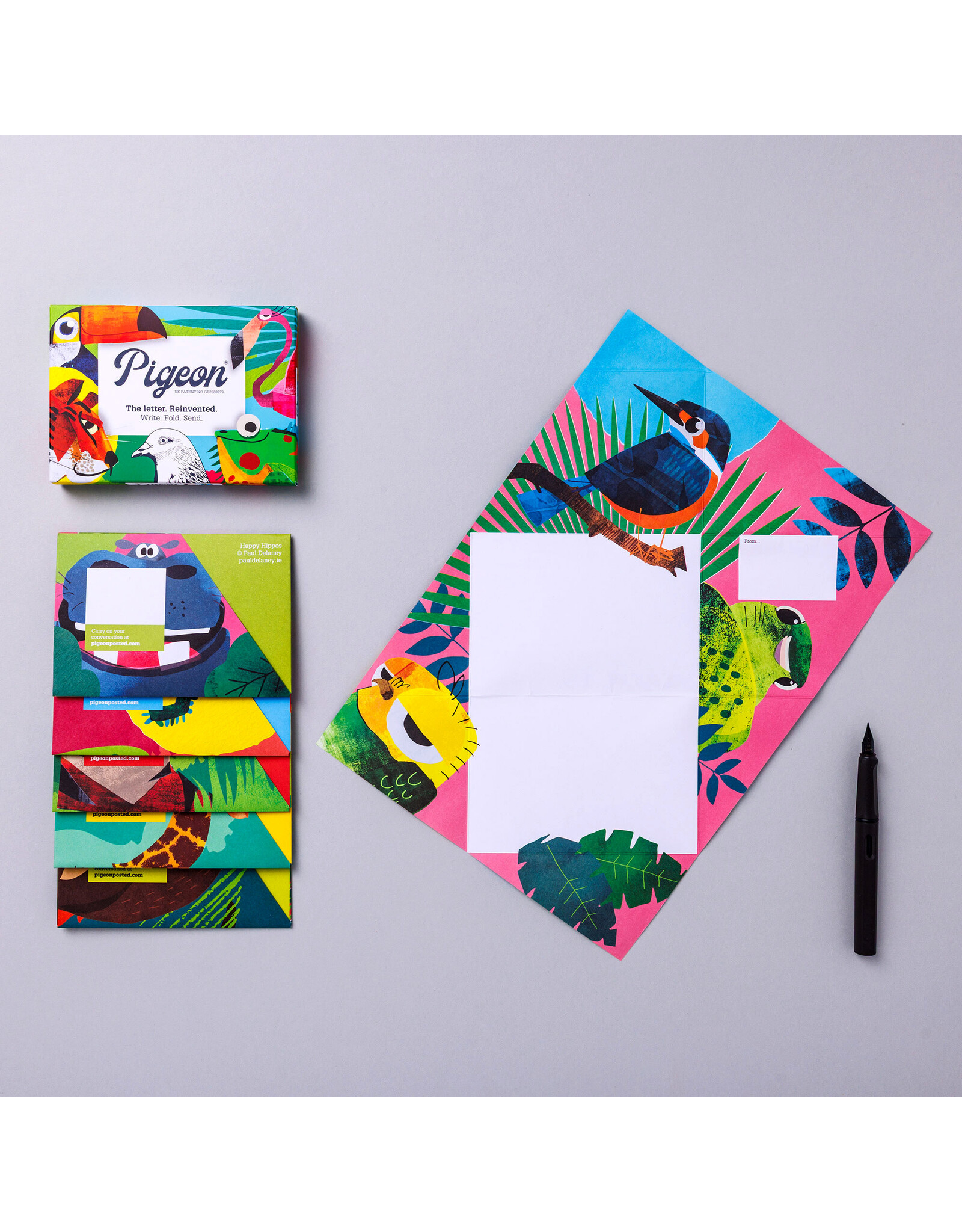 Pigeon Wild Lives Pigeon, Folding Letter Set - Pack of 6 Letters