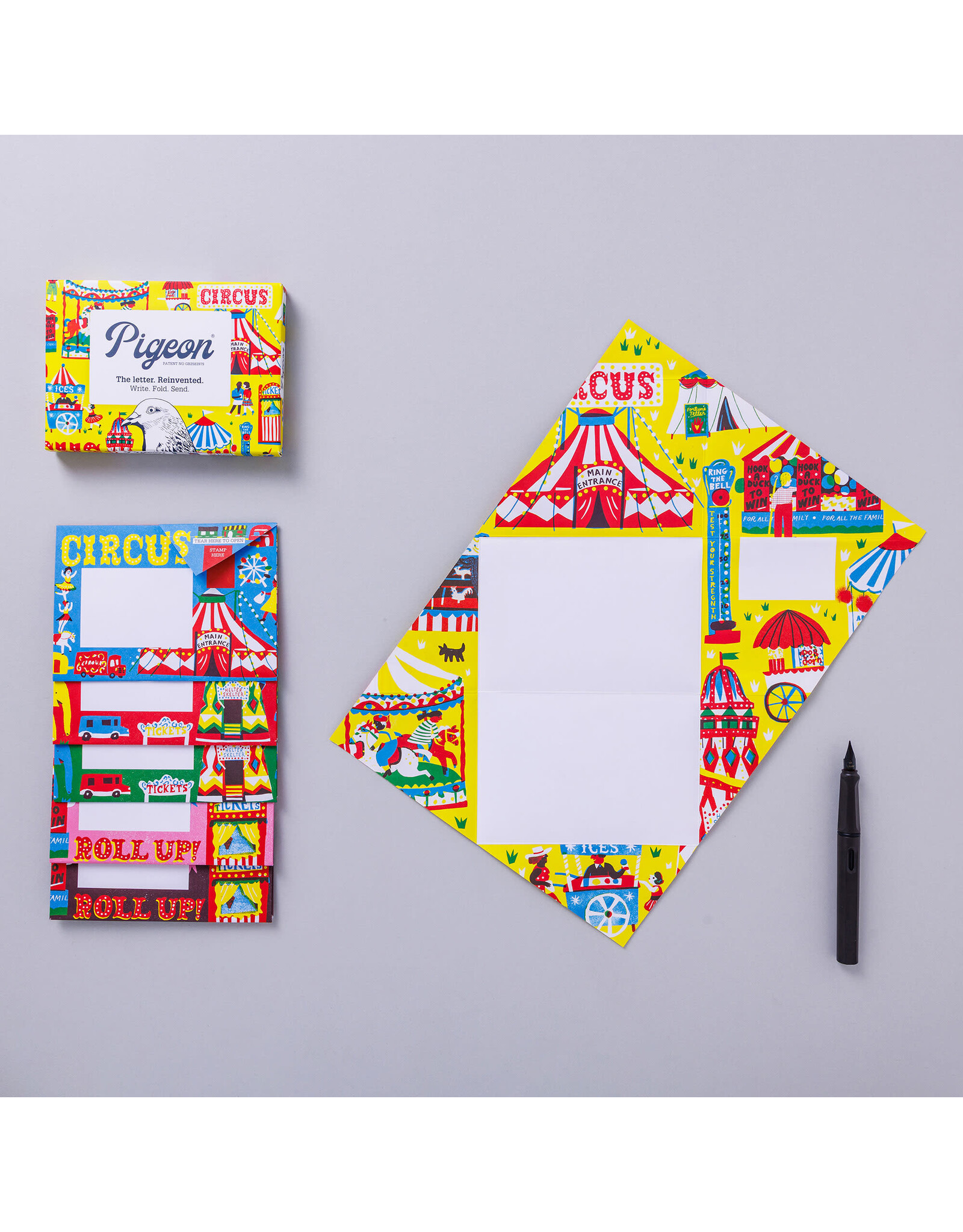 Pigeon Circus Pigeon, Folding Letter Set - Pack of 6 Letters