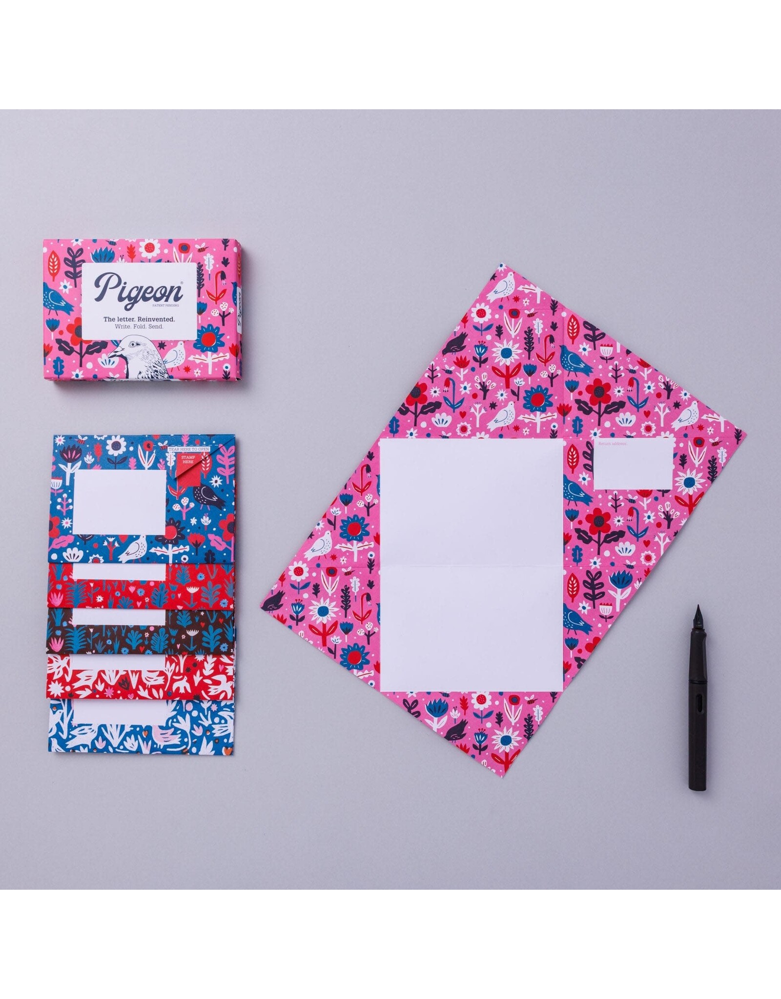 Pigeon Fiesta Pigeon, Folding Letter Set - Pack of 6 Letters