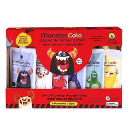 Abroli LLC Monster Color Washable Tempera, Set of 6 Colors