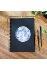 W.A. Portman WA Portman Black Paper Sketchbook A4 (8.3" x 11.7") – 60 Pages (30 Sheets) 140 GSM Acid-Free Black Book Marker Paper