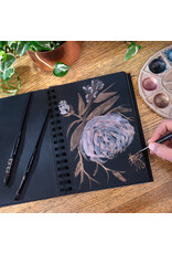 W.A. Portman WA Portman Black Paper Sketchbook 2-Pack A5 (6" x 8.25") – 60 Pages (30 Sheets) 140 GSM Acid-Free Black Sketchbook for Drawing