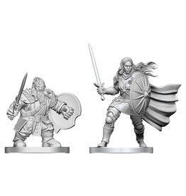 WIZKIDS D&D Nolzur's Marvelous Miniatures Dwarf Fighter & Orc Paladin