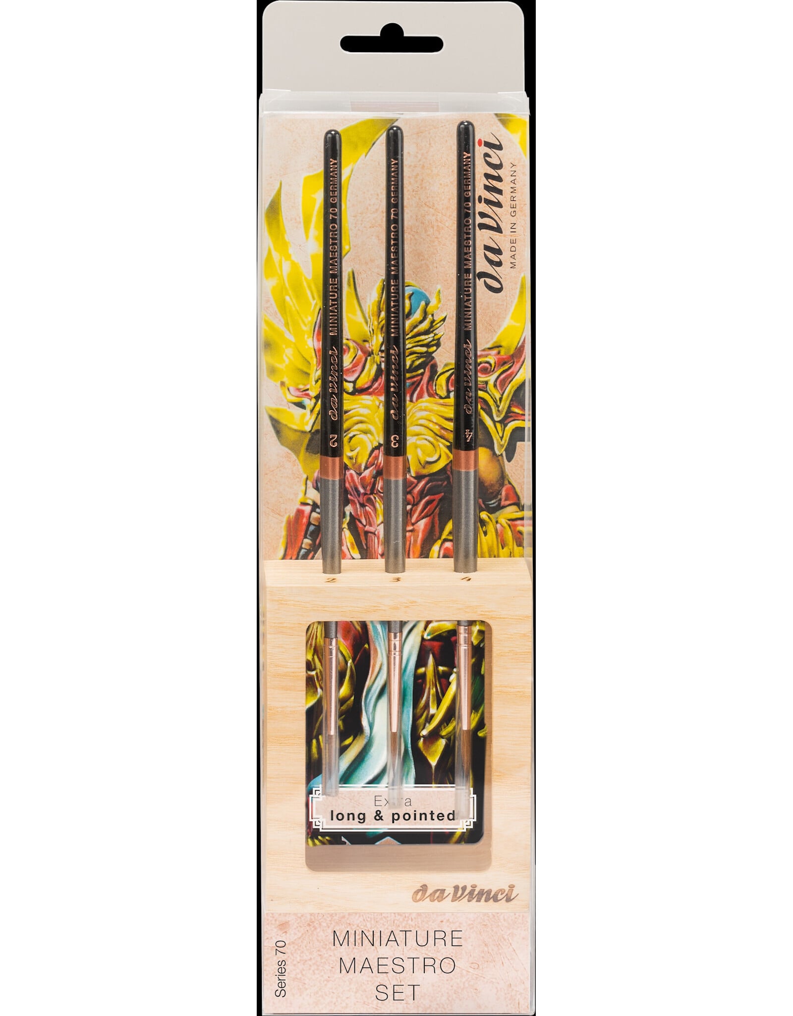 Da Vinci Brush Da Vinci Miniature Maestro Set of 3 in Wooden Display