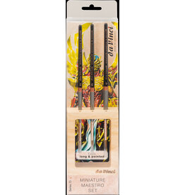 Da Vinci Brush Da Vinci Miniature Maestro Set of 3 in Wooden Display