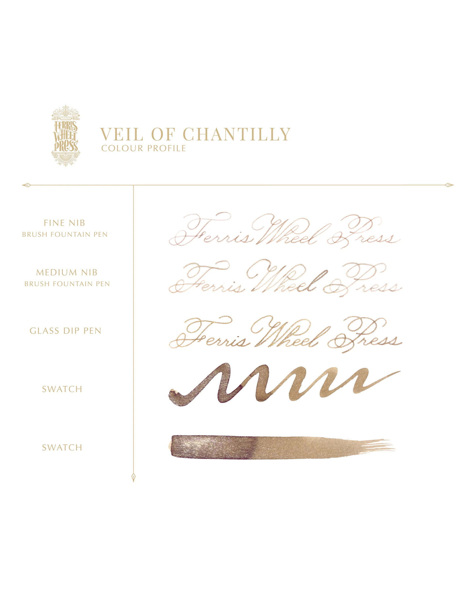 Ferris Wheel Press FWP Everyday Inks, Veil of Chantilly 38ml