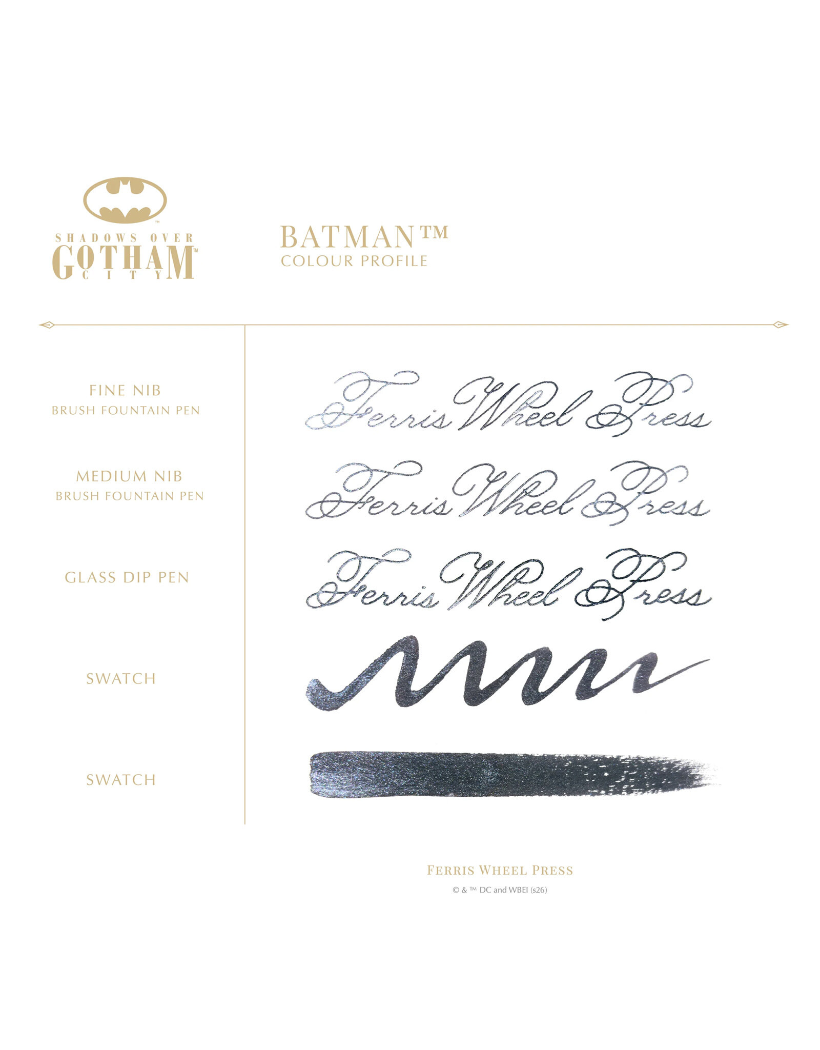 Ferris Wheel Press FWP Shadows Over Gotham City, Shadow Black 38ml