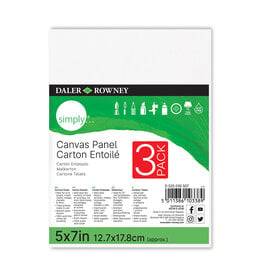 Daler-Rowney Simply Canvas Panels 5" x 7" 3 Pack