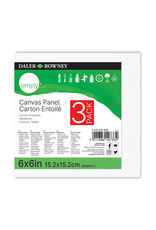 Daler-Rowney Simply Canvas Panels 6" x 6" 3 Pack