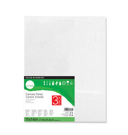 Daler-Rowney Simply Canvas Panels 11" x 14"  3 Pack