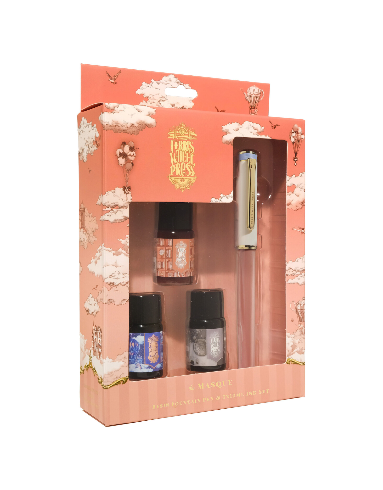 Ferris Wheel Press The Masque Resin Pen & Ink Set, Coral (F)
