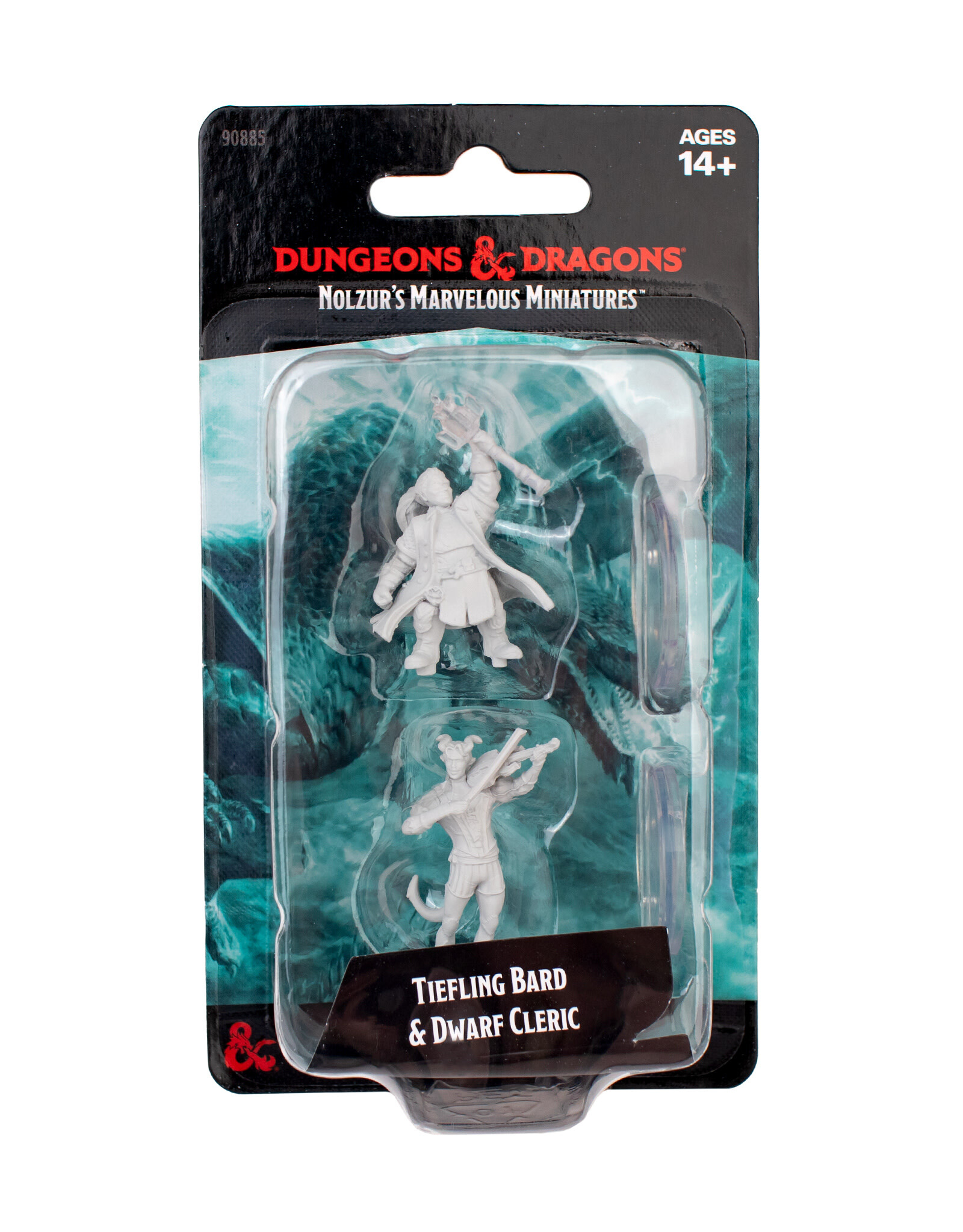 WIZKIDS D&D Nolzur's Marvelous Miniatures Tiefling Bard & Dwarf Cleric