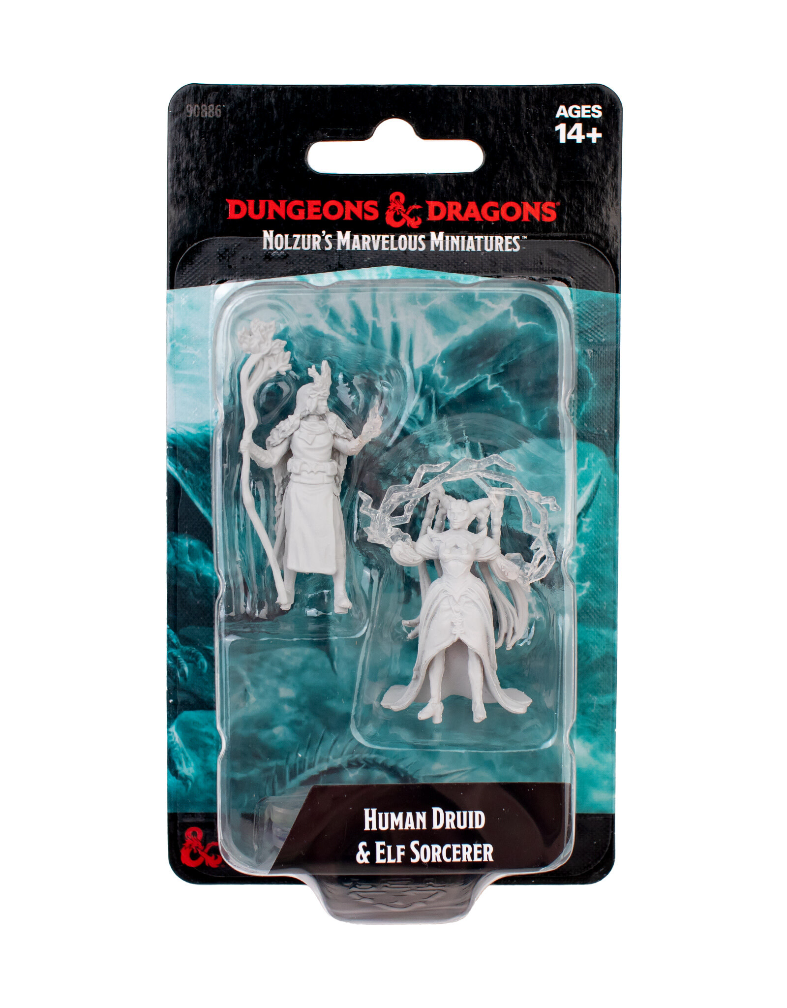 WIZKIDS D&D Nolzur's Marvelous Miniatures Human Druid & Elf Sorcerer