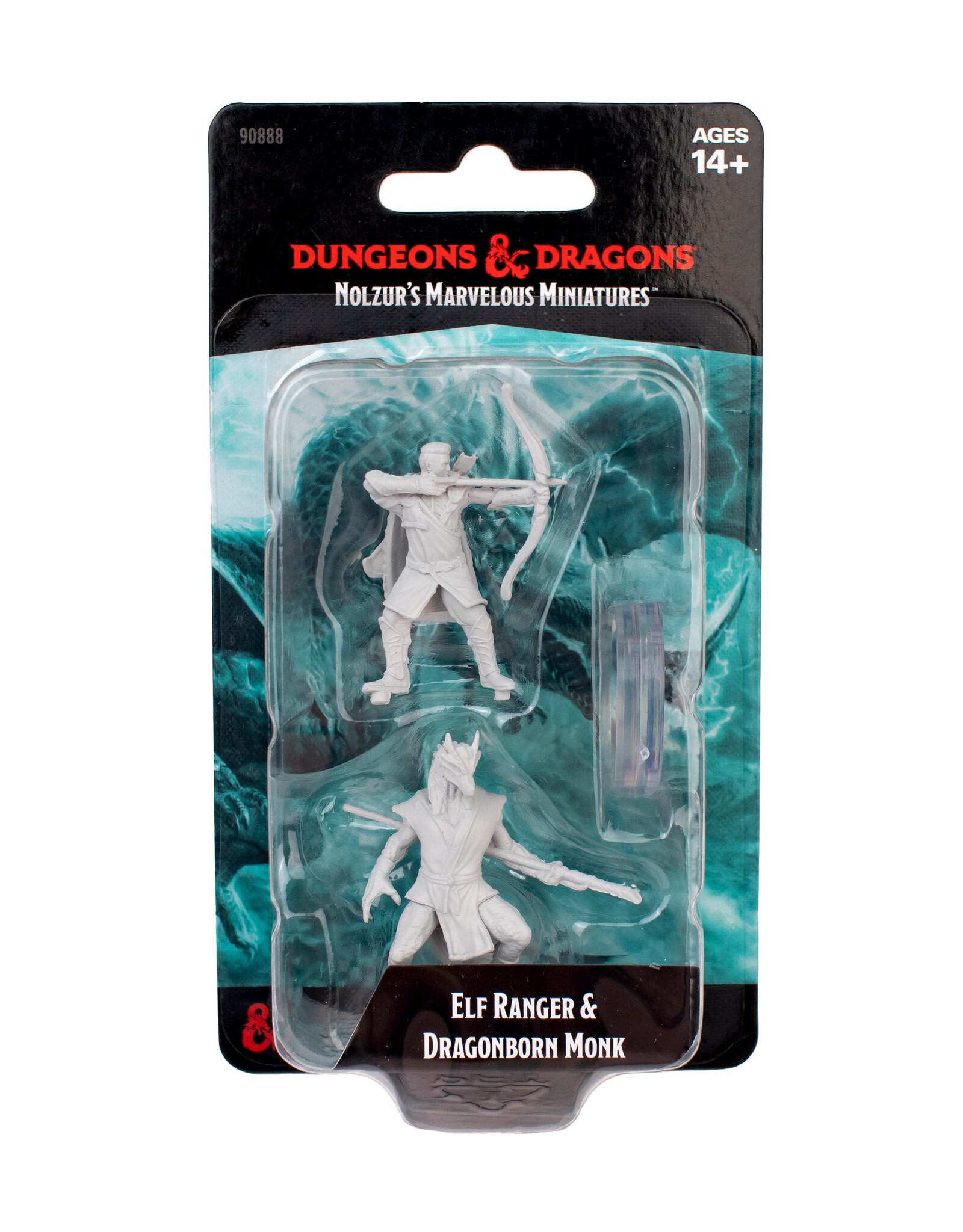 WIZKIDS D&D Nolzur's Marvelous Miniatures Elf Ranger & Dragonborn Monk