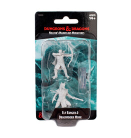 WIZKIDS D&D Nolzur's Marvelous Miniatures Elf Ranger & Dragonborn Monk