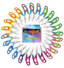 W.A. Portman WA Portman 24 Set Pointed Scissors for Kids - 5" Pointed Tip Kids Scissors for School