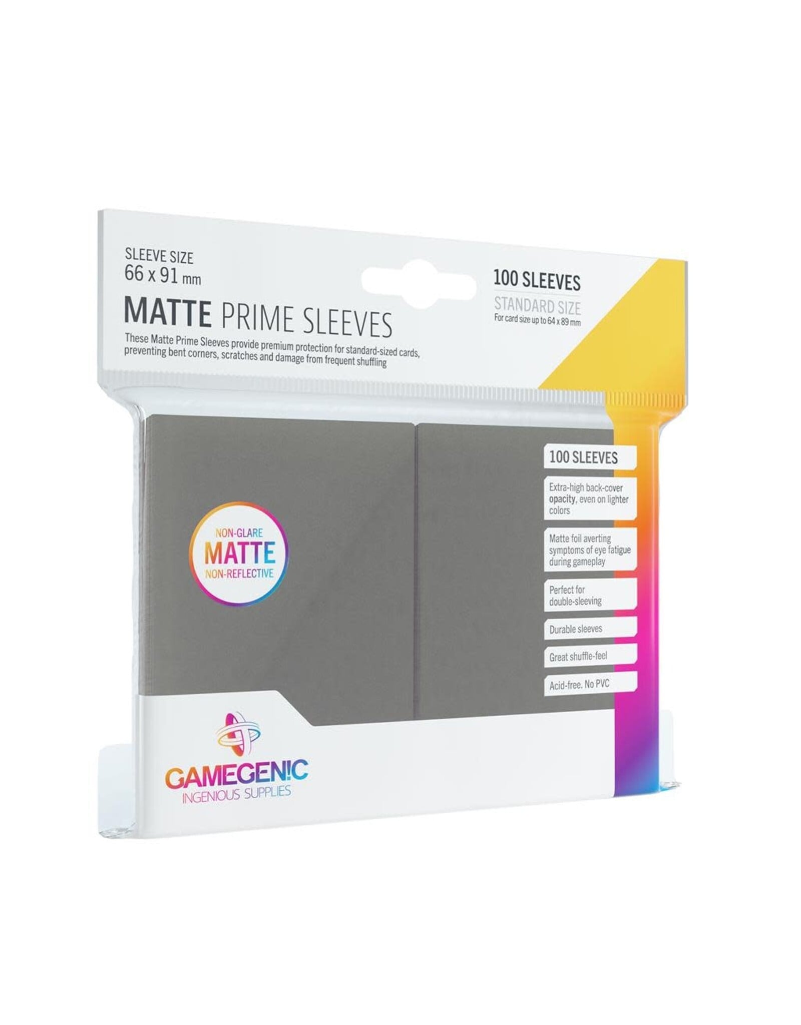 Gamegenic MATTE Prime Sleeves: Gray