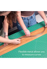 W.A. Portman WA Portman 24" Metal Ruler – 10 Pk Stainless Steel Straight Edge, Flexible Non-Slip Metal Ruler