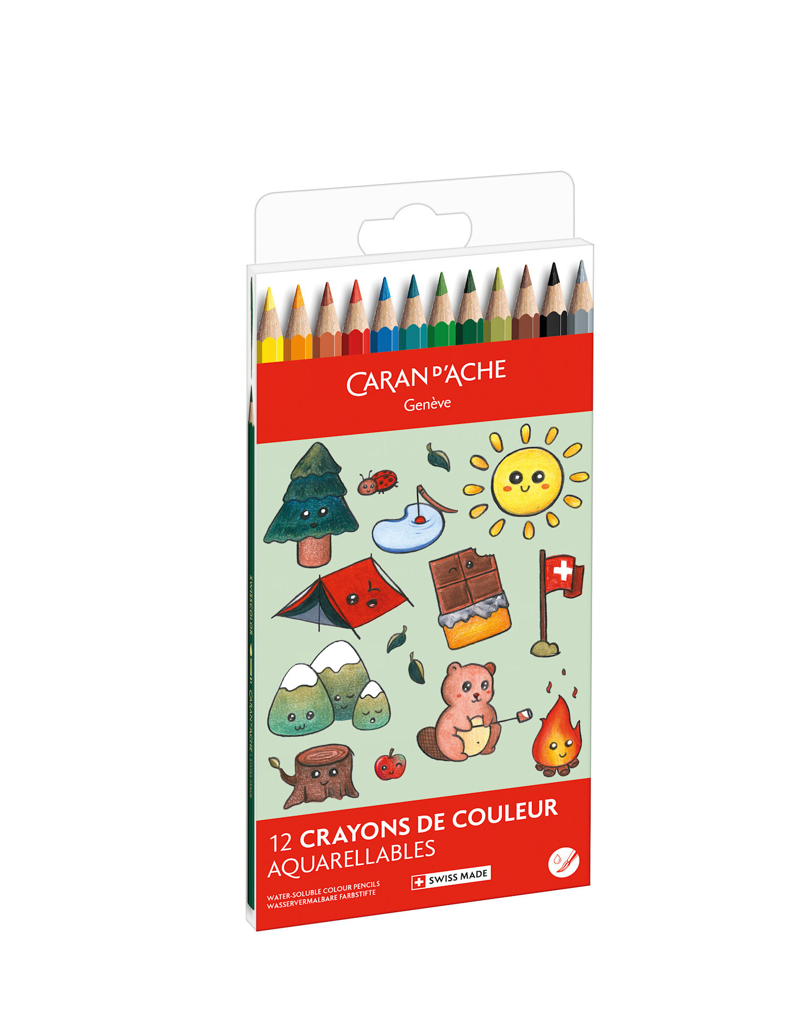 Caran d'Ache Kawaii Pencils Swiss Assortment 12 Pieces