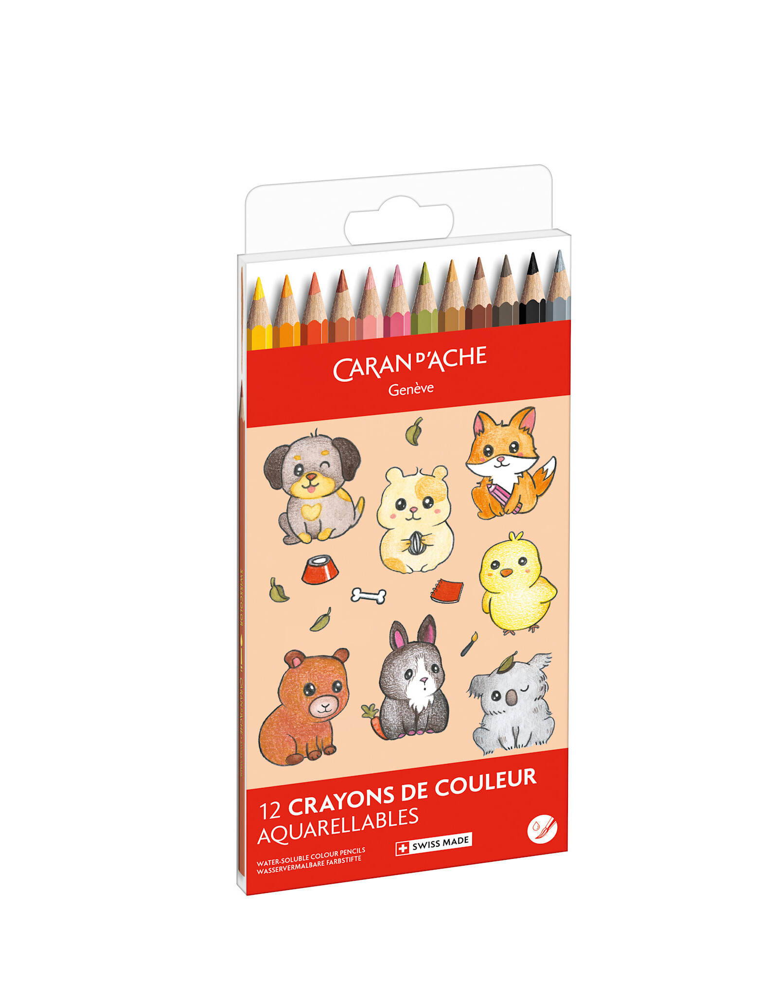 Caran d'Ache Kawaii Pencils Animals Assortment 12 Pieces