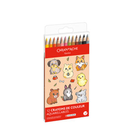 Caran d'Ache Kawaii Pencils Animals Assortment 12 Pieces