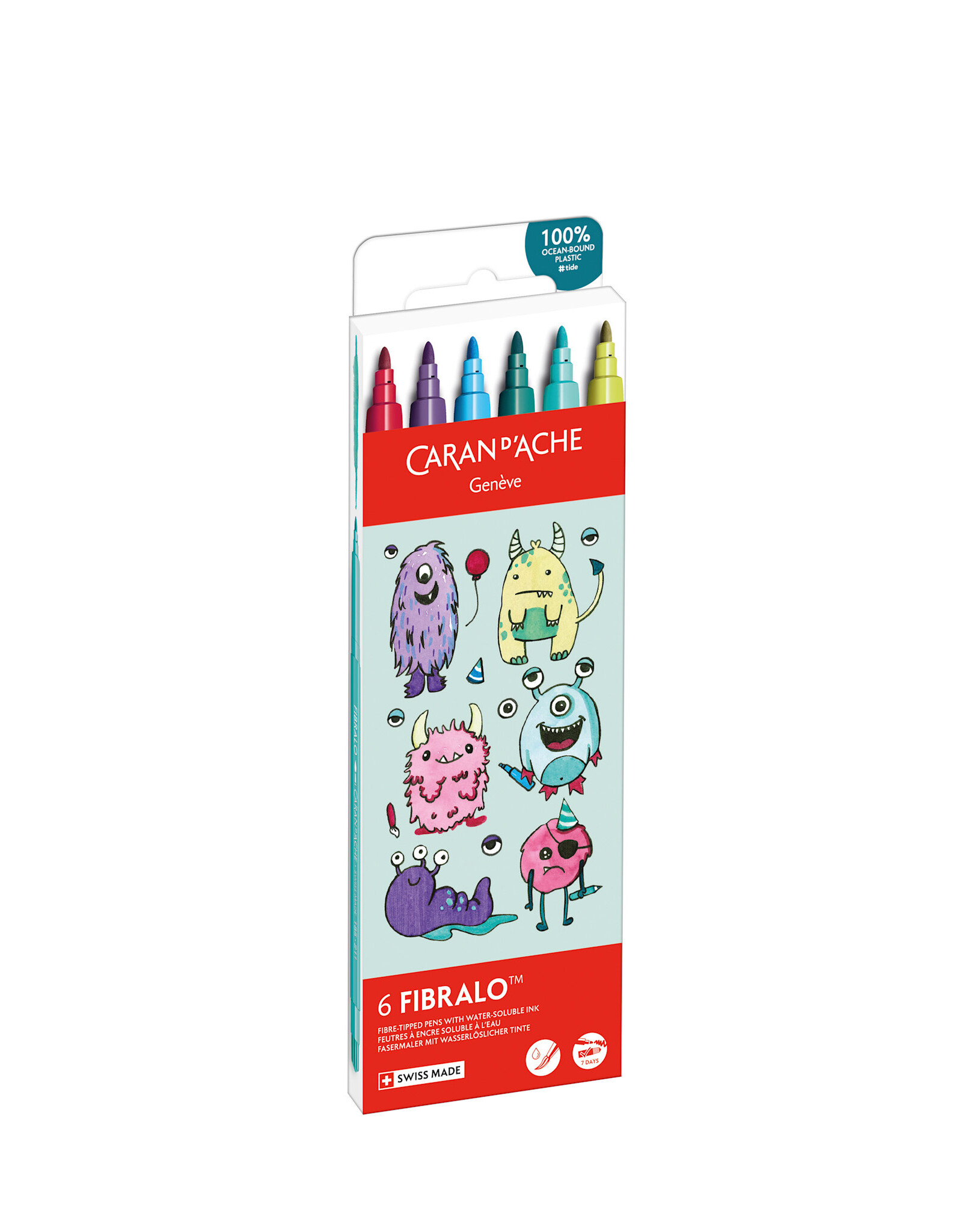 Caran d'Ache Fibralo Kawaii Monsters Assortment 6 Pieces