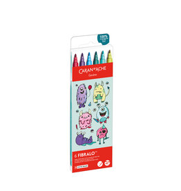 Caran d'Ache Fibralo Kawaii Monsters Assortment 6 Pieces