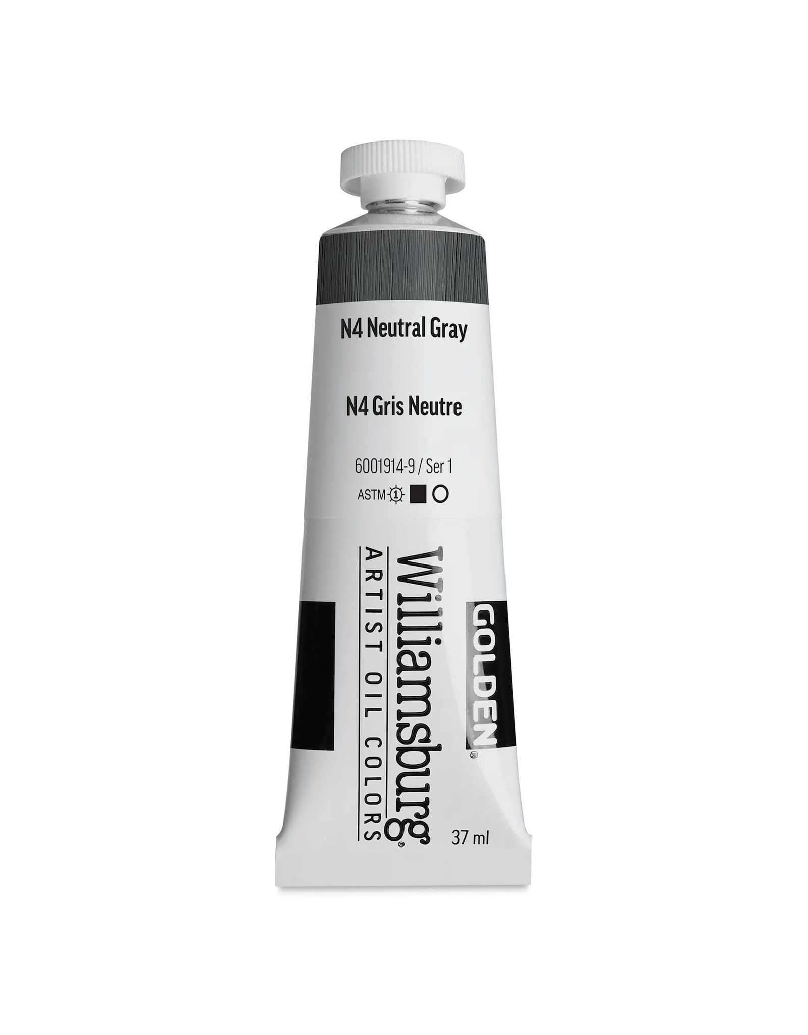 Golden Williamsburg Handmade Oil Colors, N4 Neutral Gray 37ml
