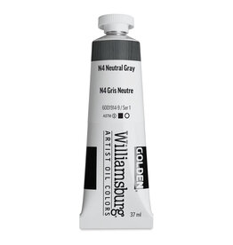 Golden Williamsburg Handmade Oil Colors, N4 Neutral Gray 37ml