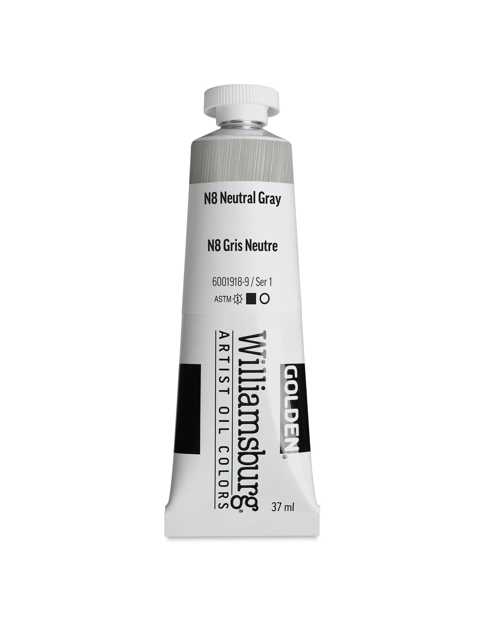 Golden Williamsburg Handmade Oil Colors, N8 Neutral Gray 37ml