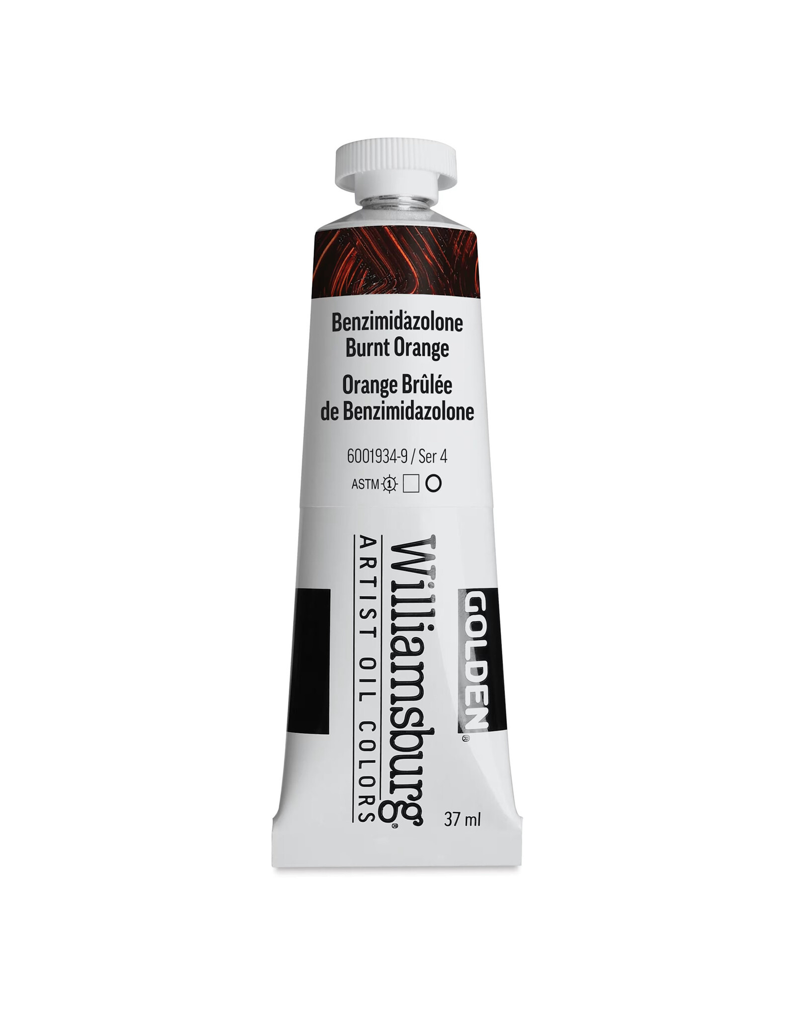 Golden Williamsburg Handmade Oil Colors, Benzimidazolone Burnt Orange 37ml