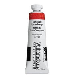 Golden Williamsburg Handmade Oil Colors, Transparent Pyrrole Orange 37ml