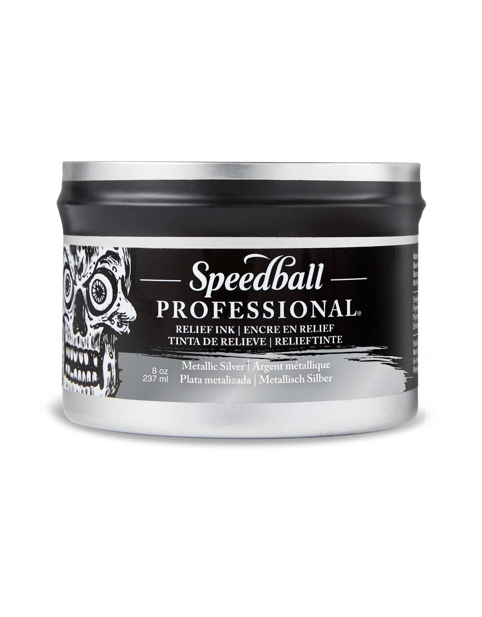 SPEEDBALL ART PRODUCTS Speedball Professional Relief Ink, Silver, 8oz