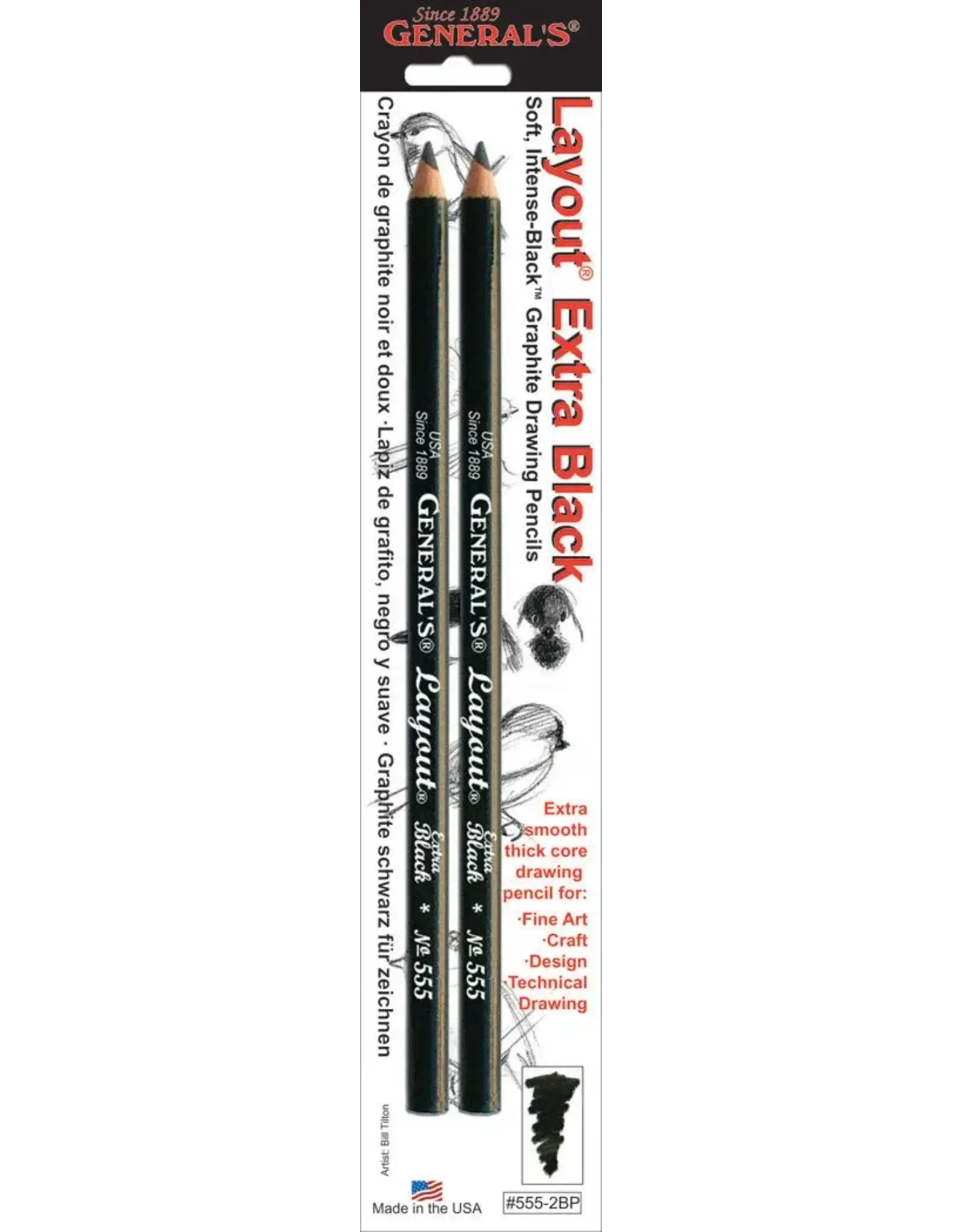 General Pencil General Pencil Ebony Pencil Set of 2