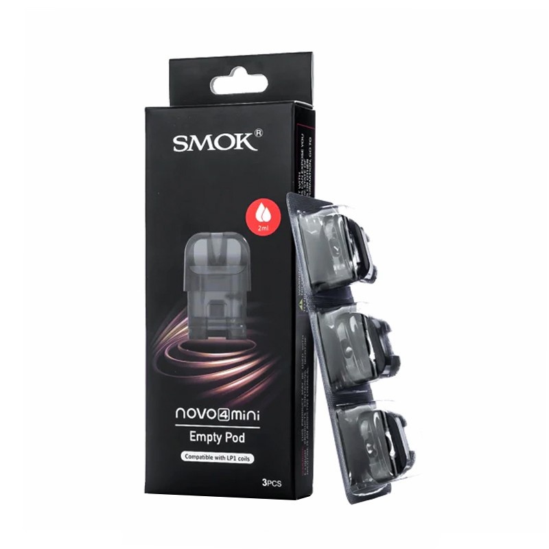 smok novo 4 replacement pod transparent 2ml 3pk SMOK Novo 4 Mini 2ML Refillable Replacement Pod - Pack of 3