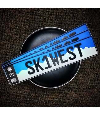 Ski West Euro License Plate