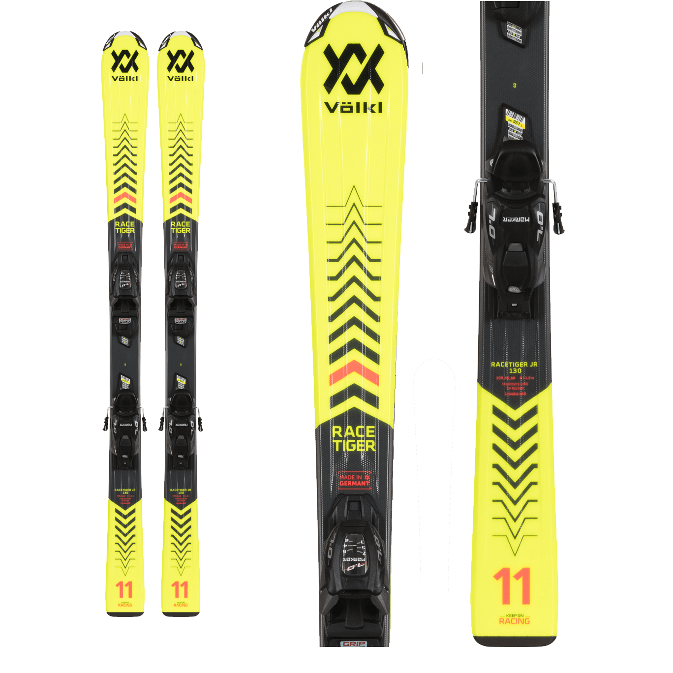 Volkl Racetiger Jr Pro + Marker VMotion 7 2021 - Junior - Ski West