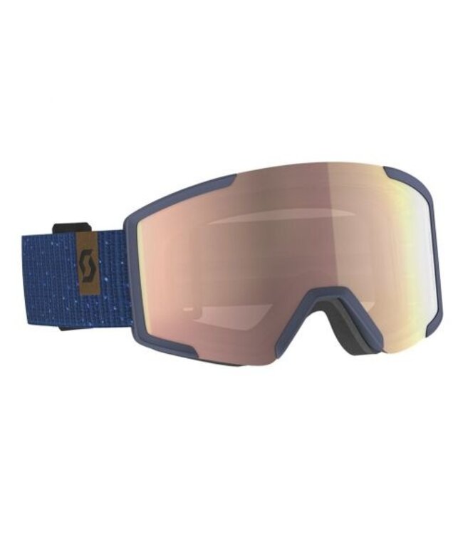 Scott Scott Shield Google Extra Lens Dark Blue Majolica Blue Enhancer Rose Chrome