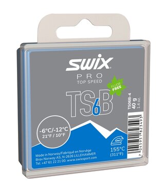 Swix TS6 Black Wax, -6°C/ -12°C, 40g