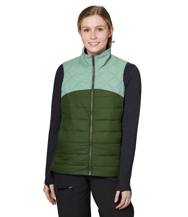 Green down vest women's sale