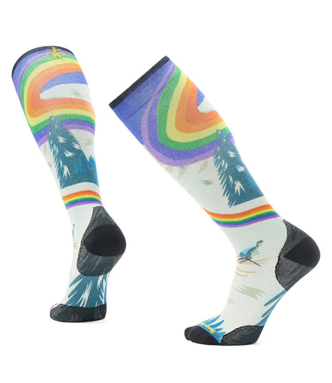 Smartwool Zero Cushion Sock Rainbow Trails Print 2025 - Unisex