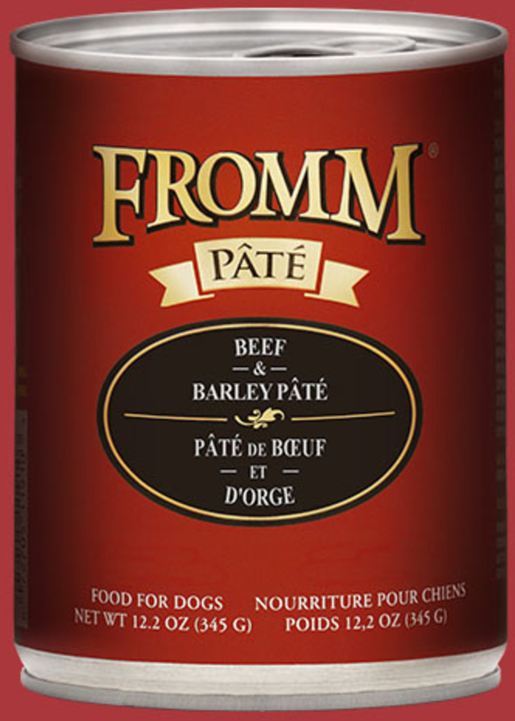 Fromm Family Pet Food Fromm Beef & Barley Pate Canned Wet Dog Food 12.2-oz