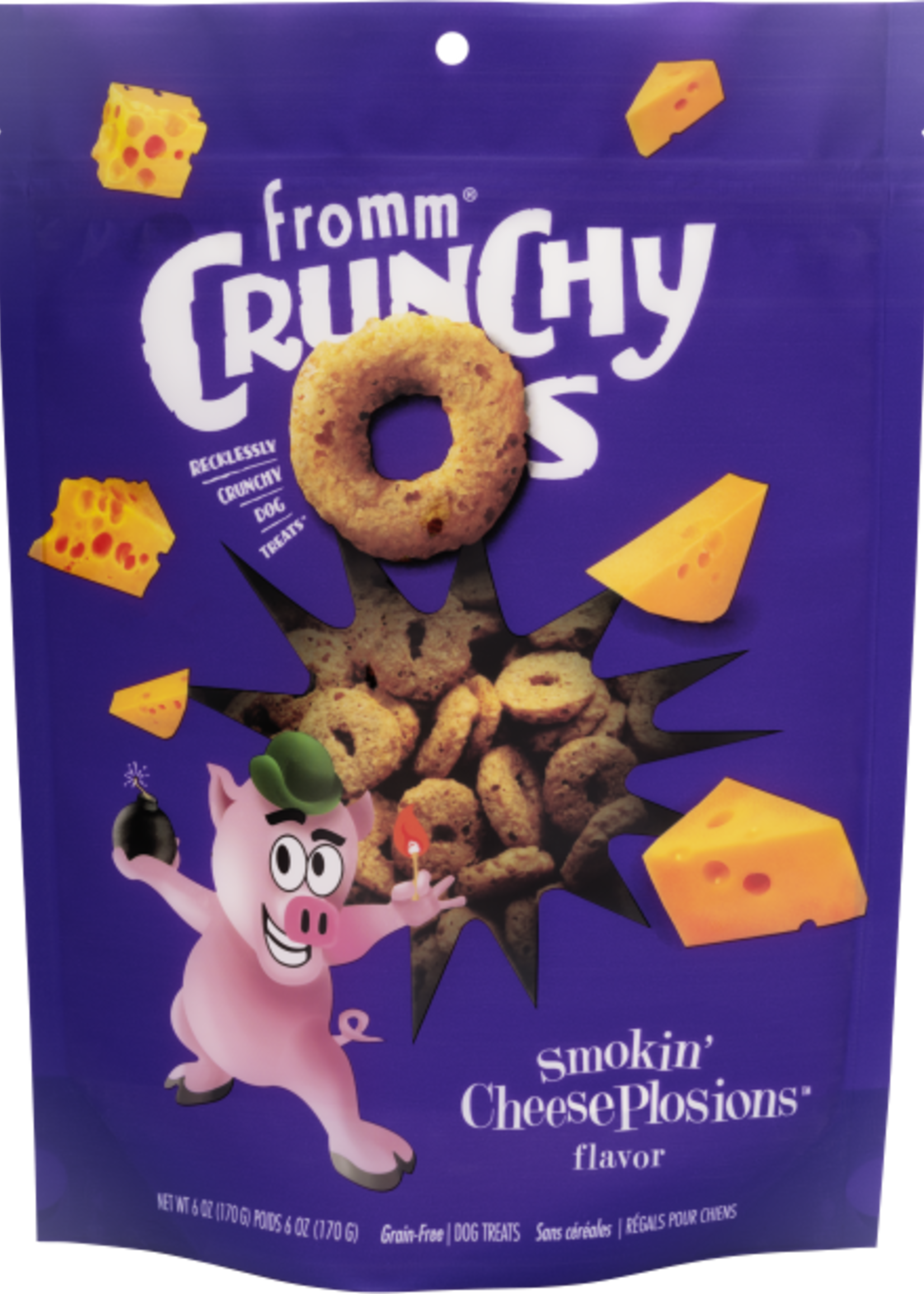Fromm Family Pet Food Fromm Crunchy O's Smokin' Cheese Plosions Dog Treats 6-oz