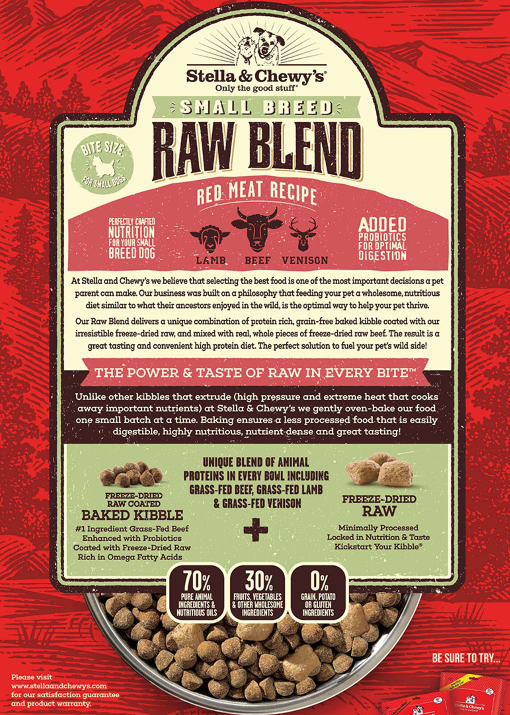 Stella & Chewy's Stella & Chewy's Raw Blend Kibble Small Breed Red Meat Recipe Dry Dog Food