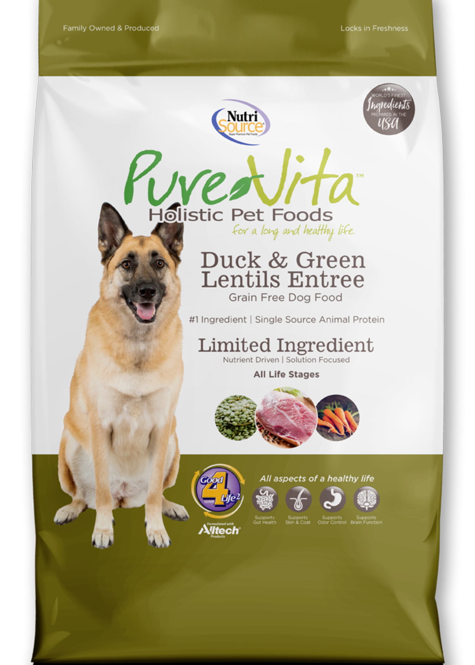 Pure Vita Pure Vita Duck & Green Lentils Entree Dry Dog Food