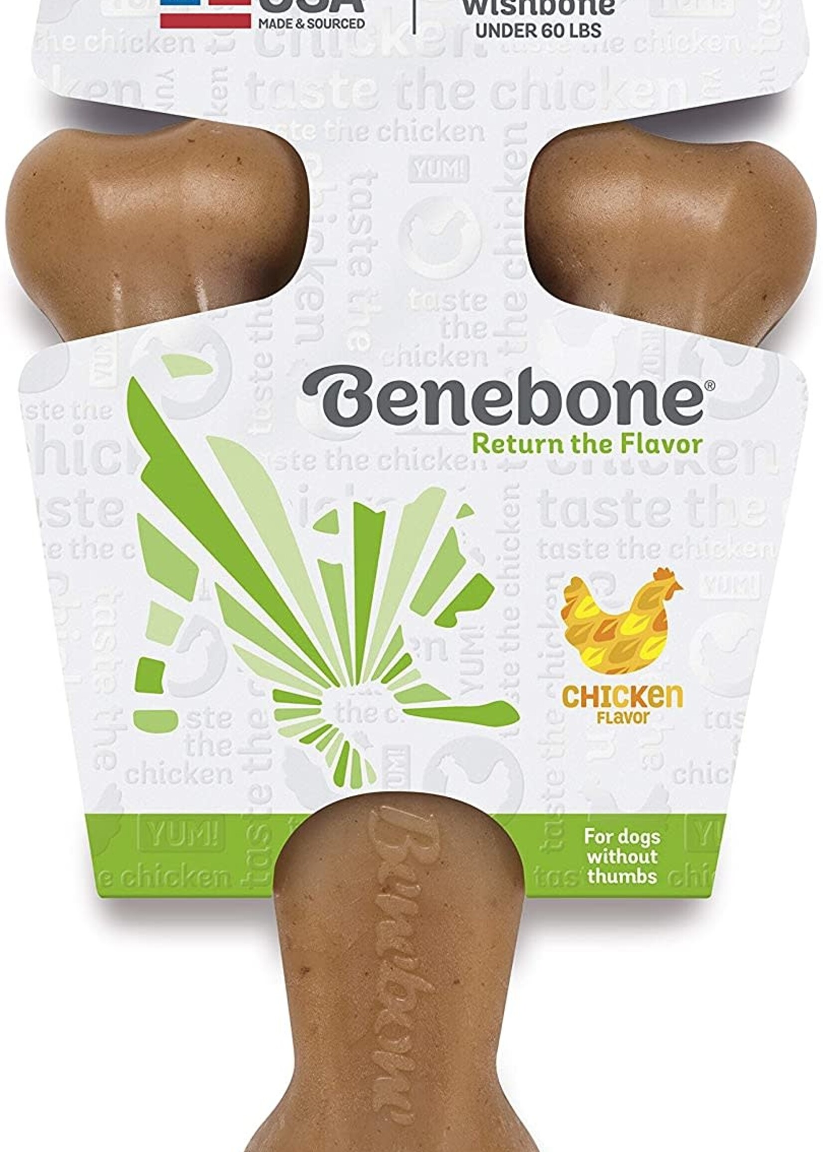 Benebone Benebone Chicken Flavor Wishbone Tough Dog Chew Toy